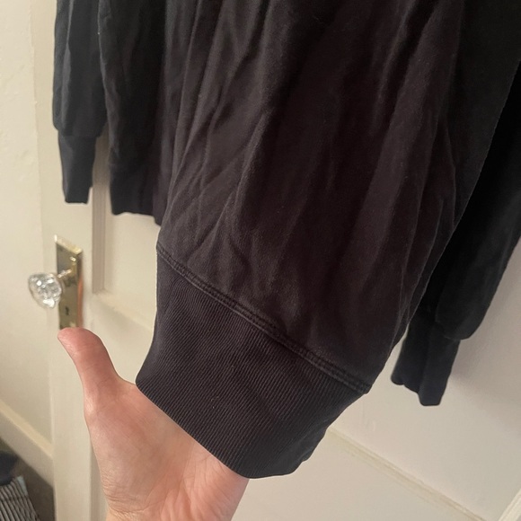 Summersalt The Softest French Terry Puff Sleeve Pulloverblack size large - Picture 8 of 12